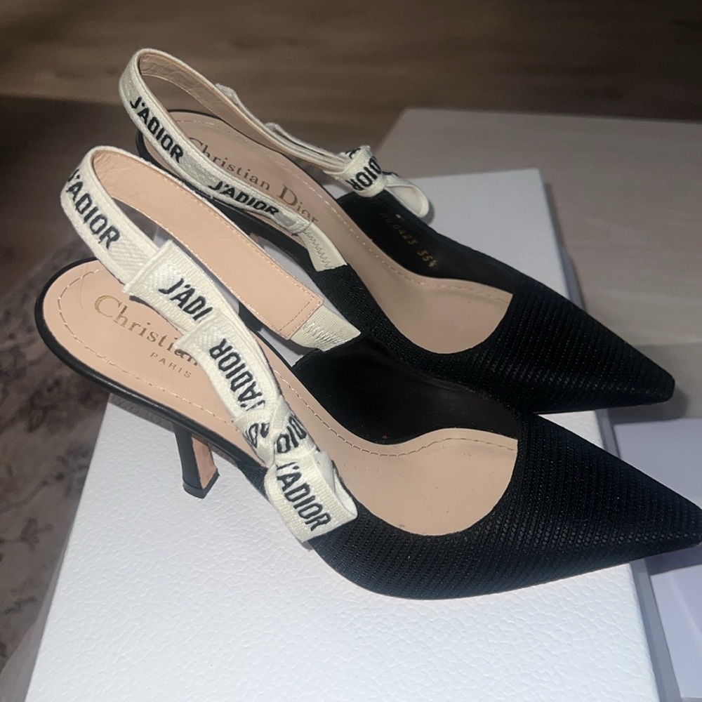 DIOR J'Adior Slingback Pump BLACK CLASSIC 5.5 - Picture 3 of 7